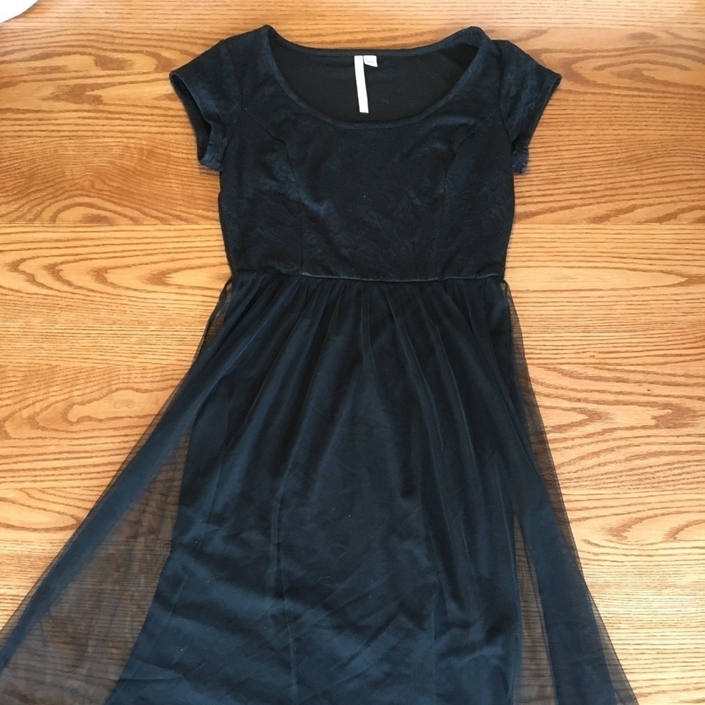 LC Lauren Conrad Black scoop neck dress